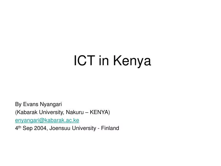 ict in kenya