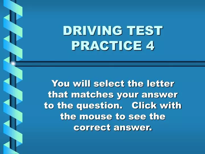 driving test practice 4