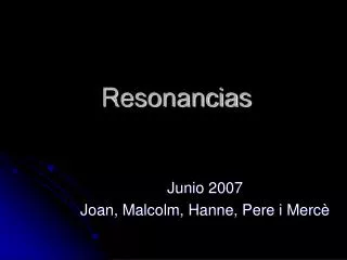 resonancias
