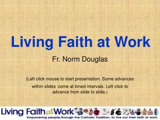 Living Faith at Work