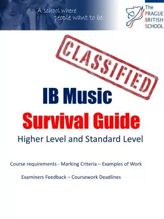 IB Music Survival Guide Higher Level and Standard Level