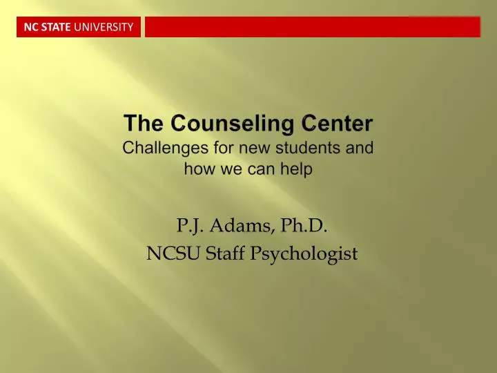 the counseling center challenges for new students and how we can help