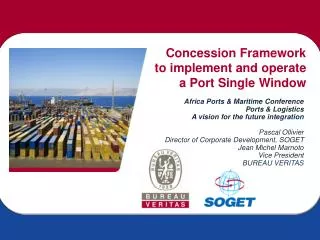 Concession Framework to implement and operate a Port Single Window