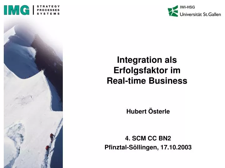 integration als erfolgsfaktor im real time business