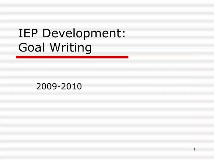 iep development goal writing