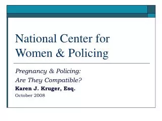 National Center for Women &amp; Policing