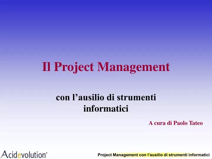 il project management