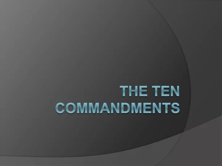 the ten commandments