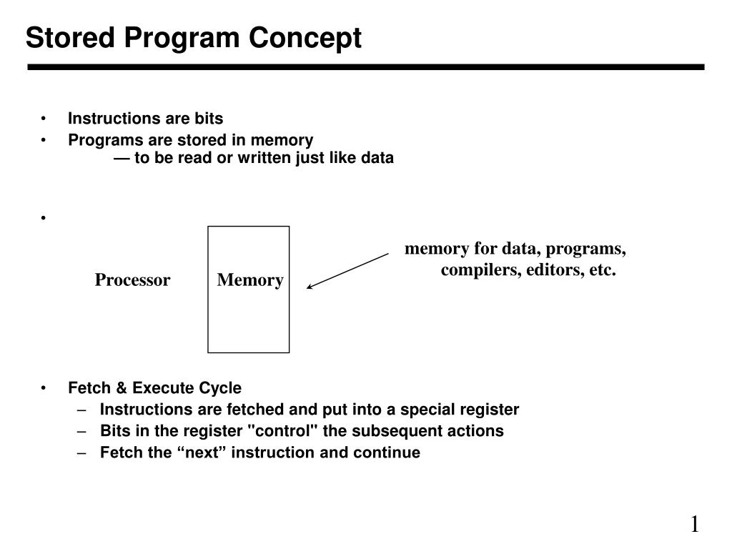 PPT - Stored Program Concept PowerPoint Presentation, free download ...