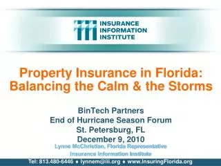 Property Insurance in Florida: Balancing the Calm &amp; the Storms