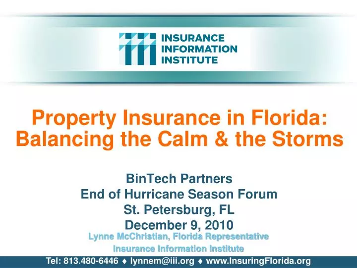 property insurance in florida balancing the calm the storms
