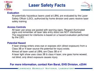 Laser Safety Facts
