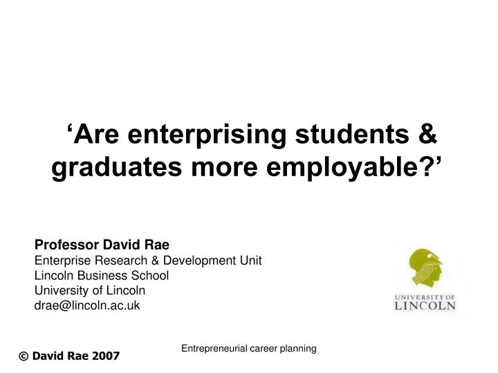 are enterprising students graduates more employable