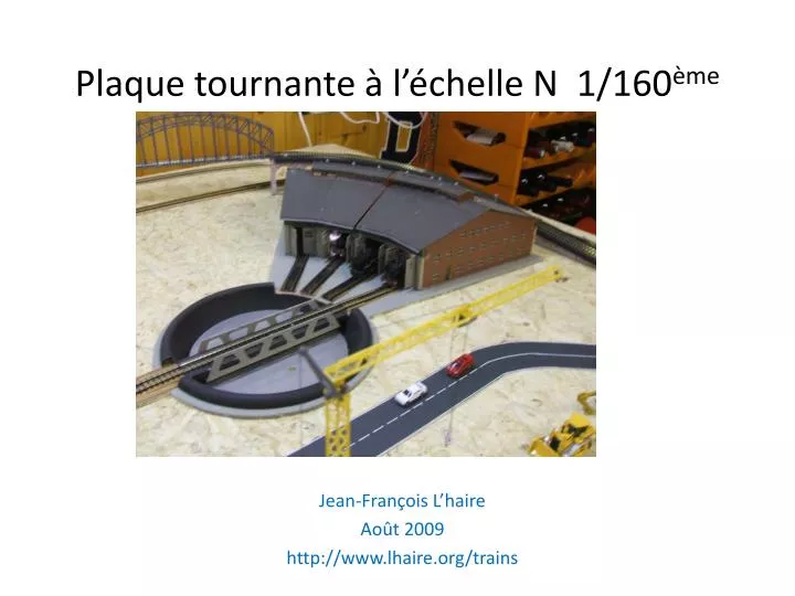 plaque tournante l chelle n 1 160 me