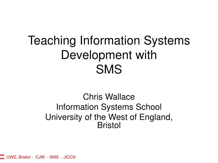 teaching information systems development with sms