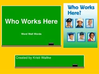 Who Works Here Word Wall Words