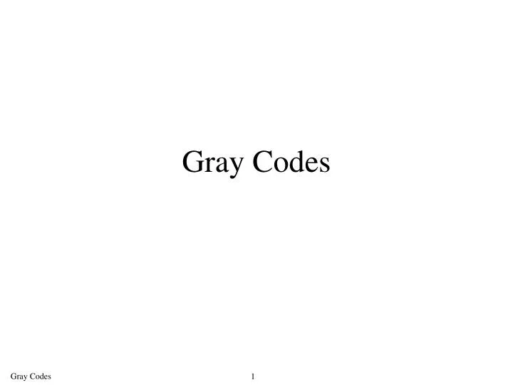 gray codes