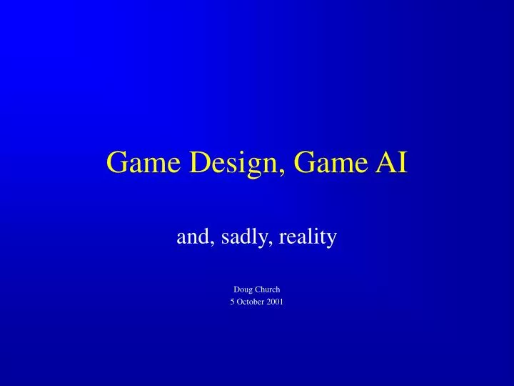 game design game ai