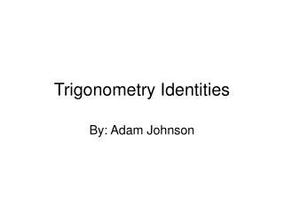 Trigonometry Identities