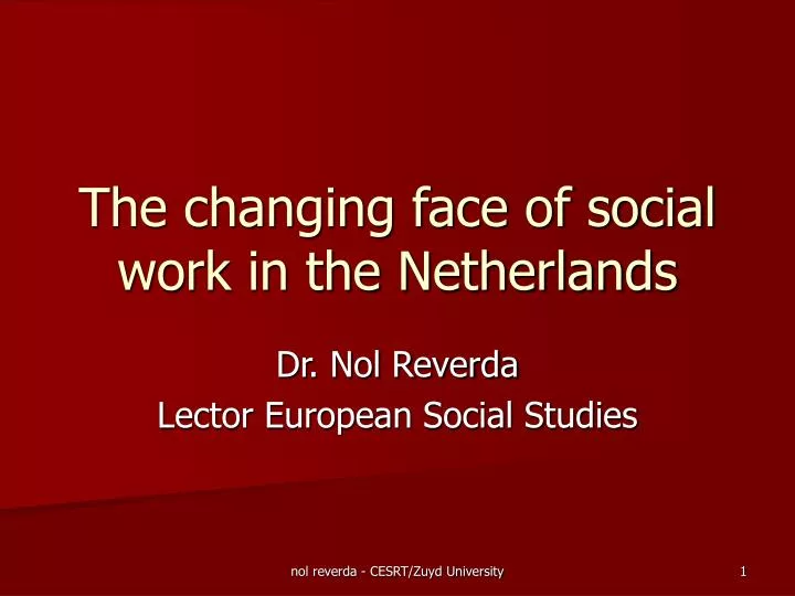the changing face of social work in the netherlands