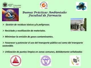 Buenas Prácticas Ambientales Facultad de Farmacia