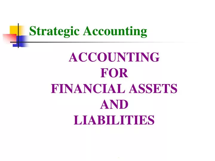 strategic accounting