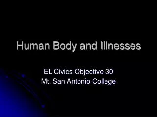 Human Body and Illnesses