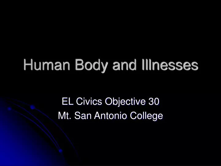 human body and illnesses