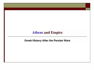 Athens and Empire
