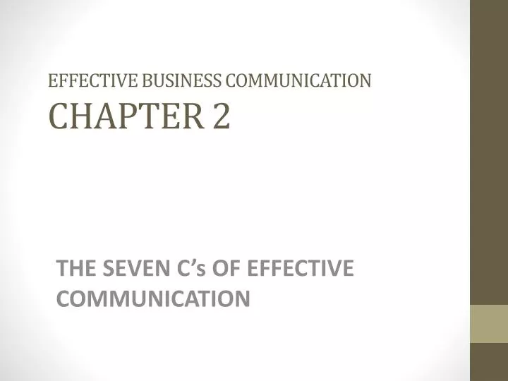 effective business communication chapter 2