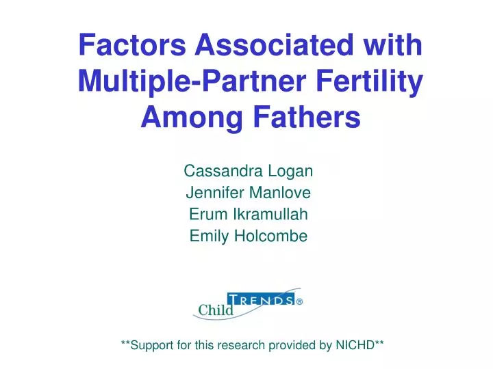 factors associated with multiple partner fertility among fathers