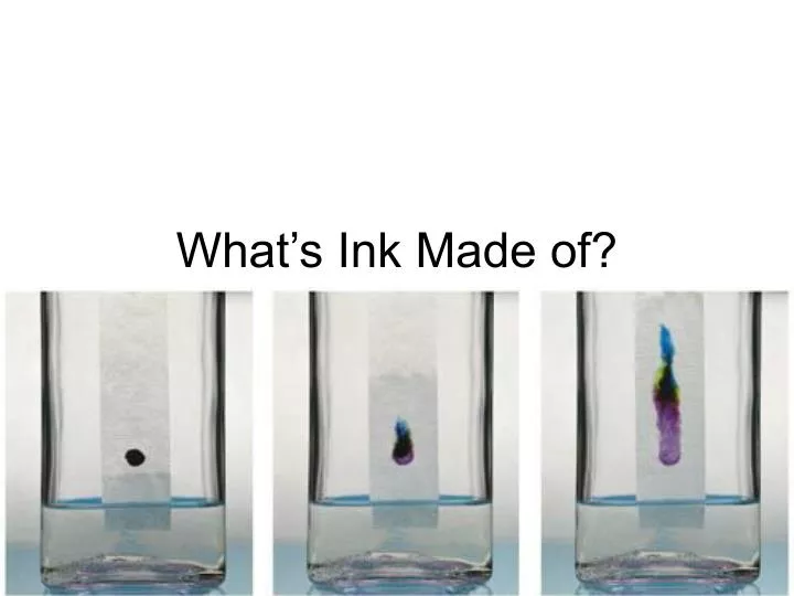 what s ink made of