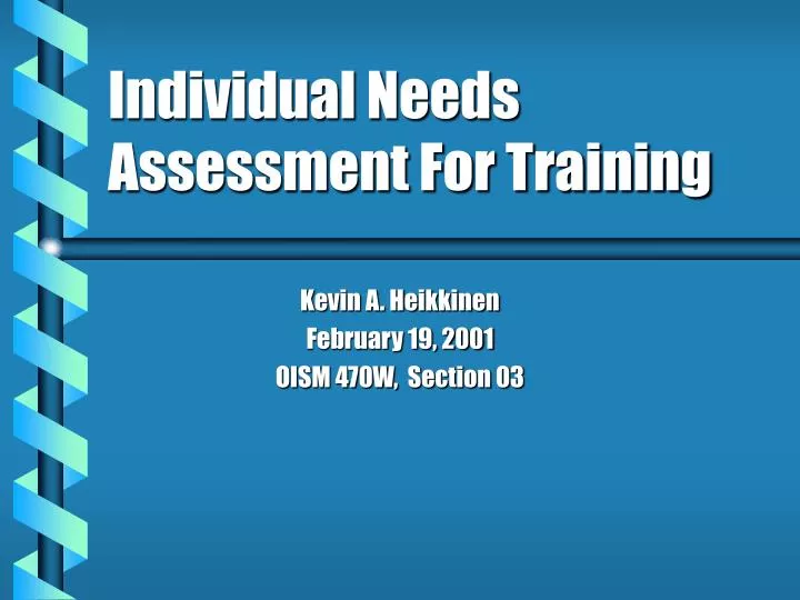 individual needs assessment for training