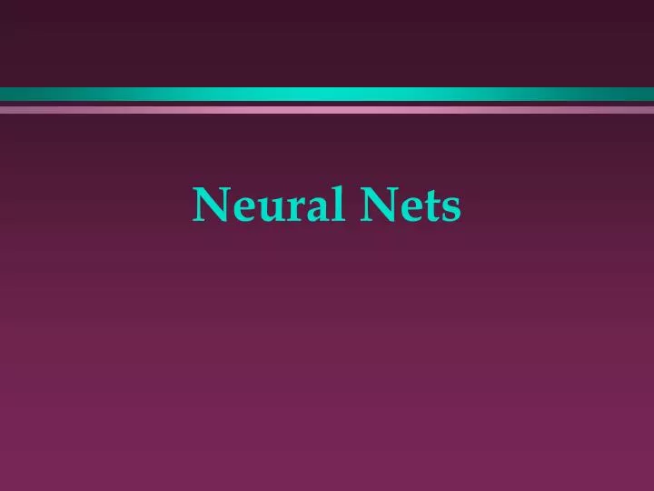 neural nets