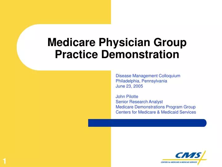 medicare physician group practice demonstration