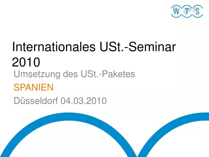 internationales ust seminar 2010