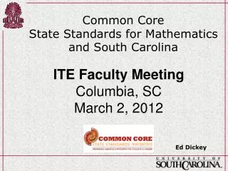 common core state standards for mathematics and south carolina