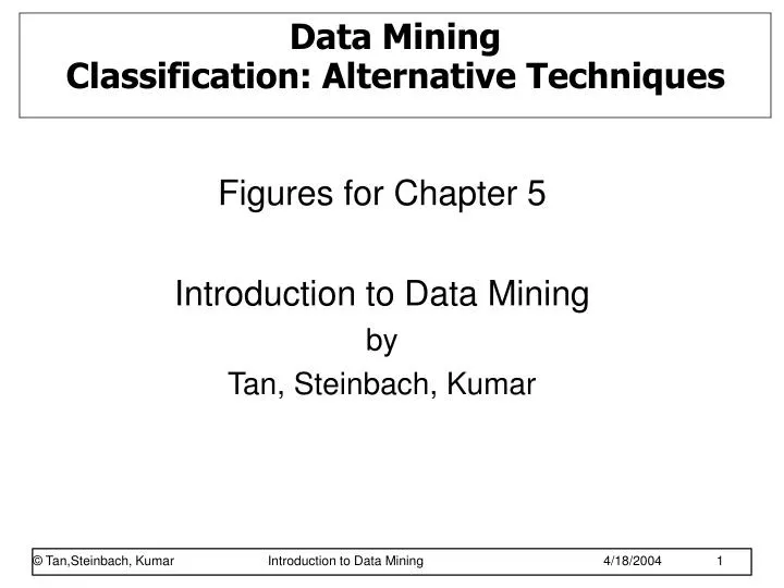 data mining classification alternative techniques