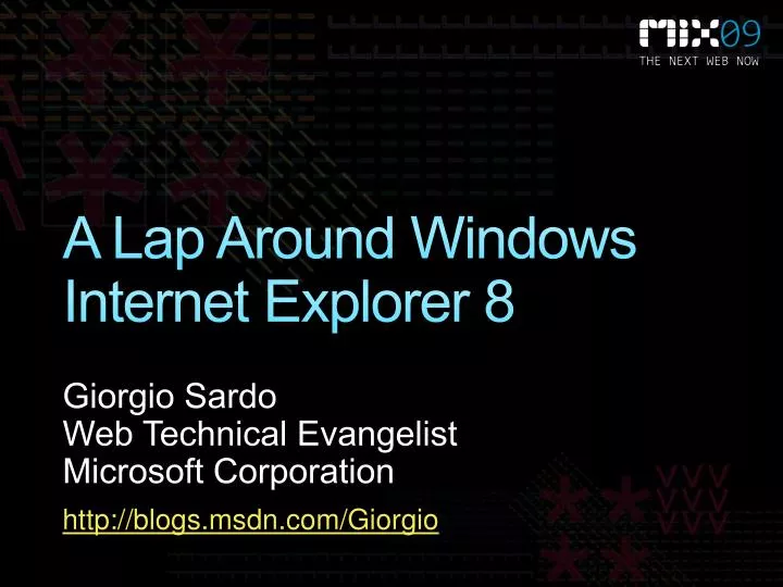 a lap around windows internet explorer 8