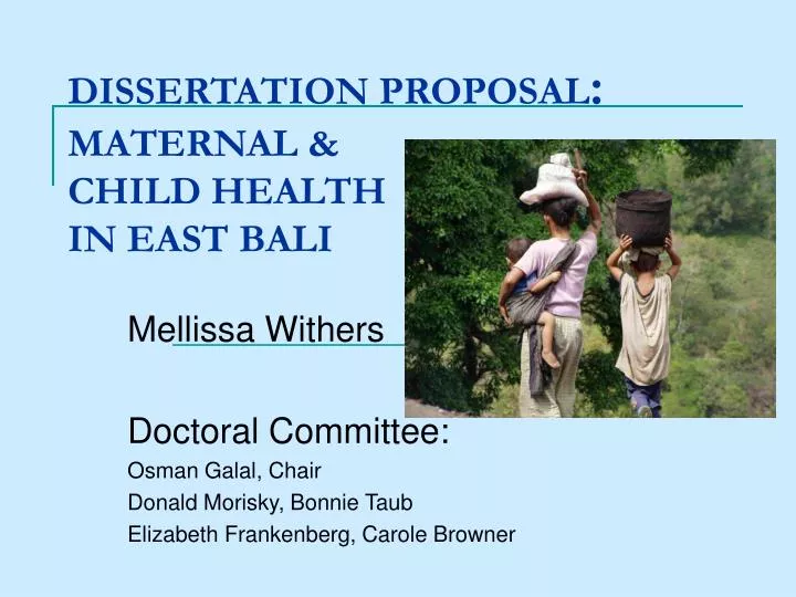 dissertation proposal maternal child health in east bali