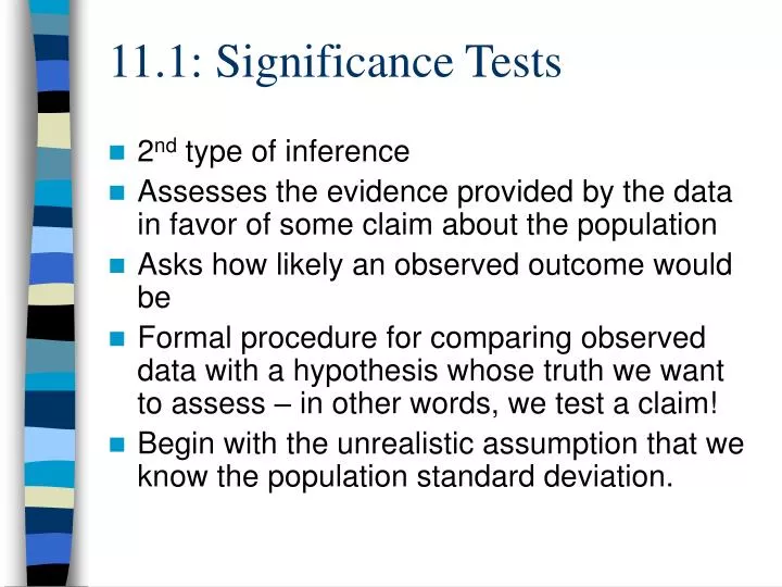 11 1 significance tests