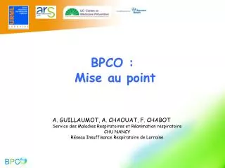 BPCO : Mise au point