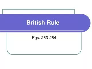 British Rule