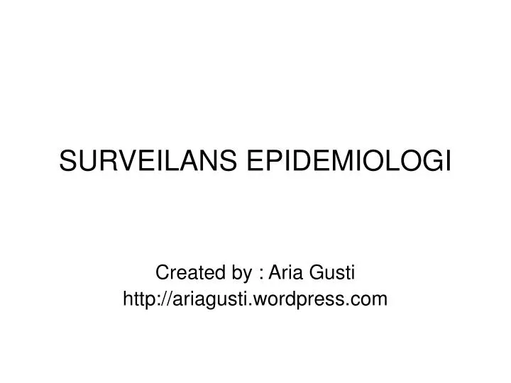 surveilans epidemiologi