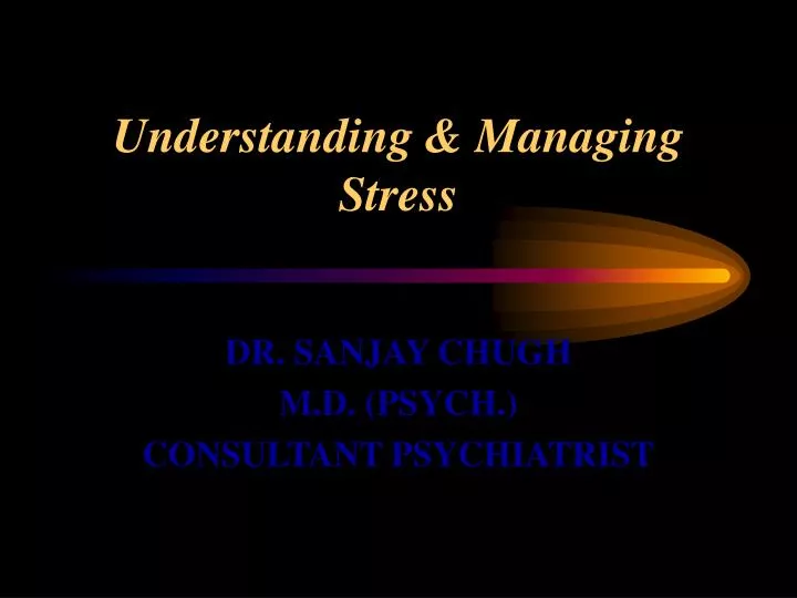 understanding managing stress