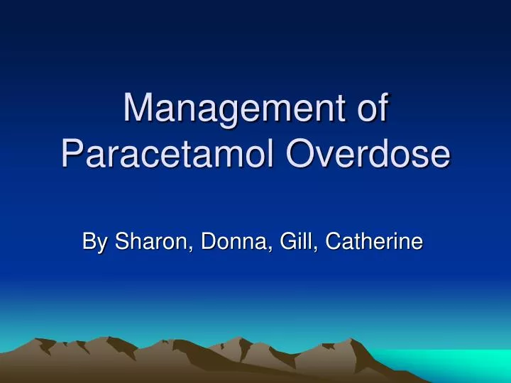 management of paracetamol overdose