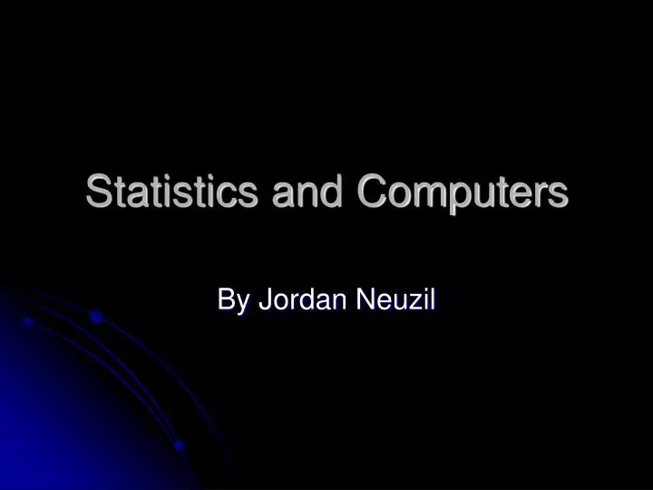 statistics and computers