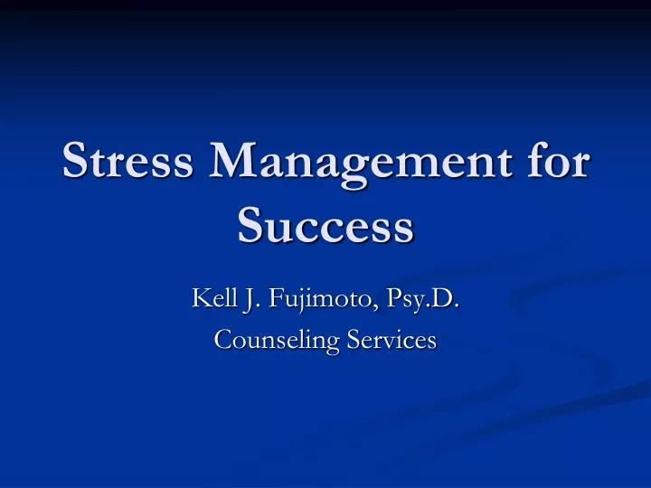 stress management for success