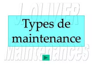 Types de maintenance