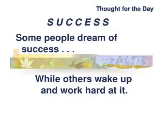 thought for the day